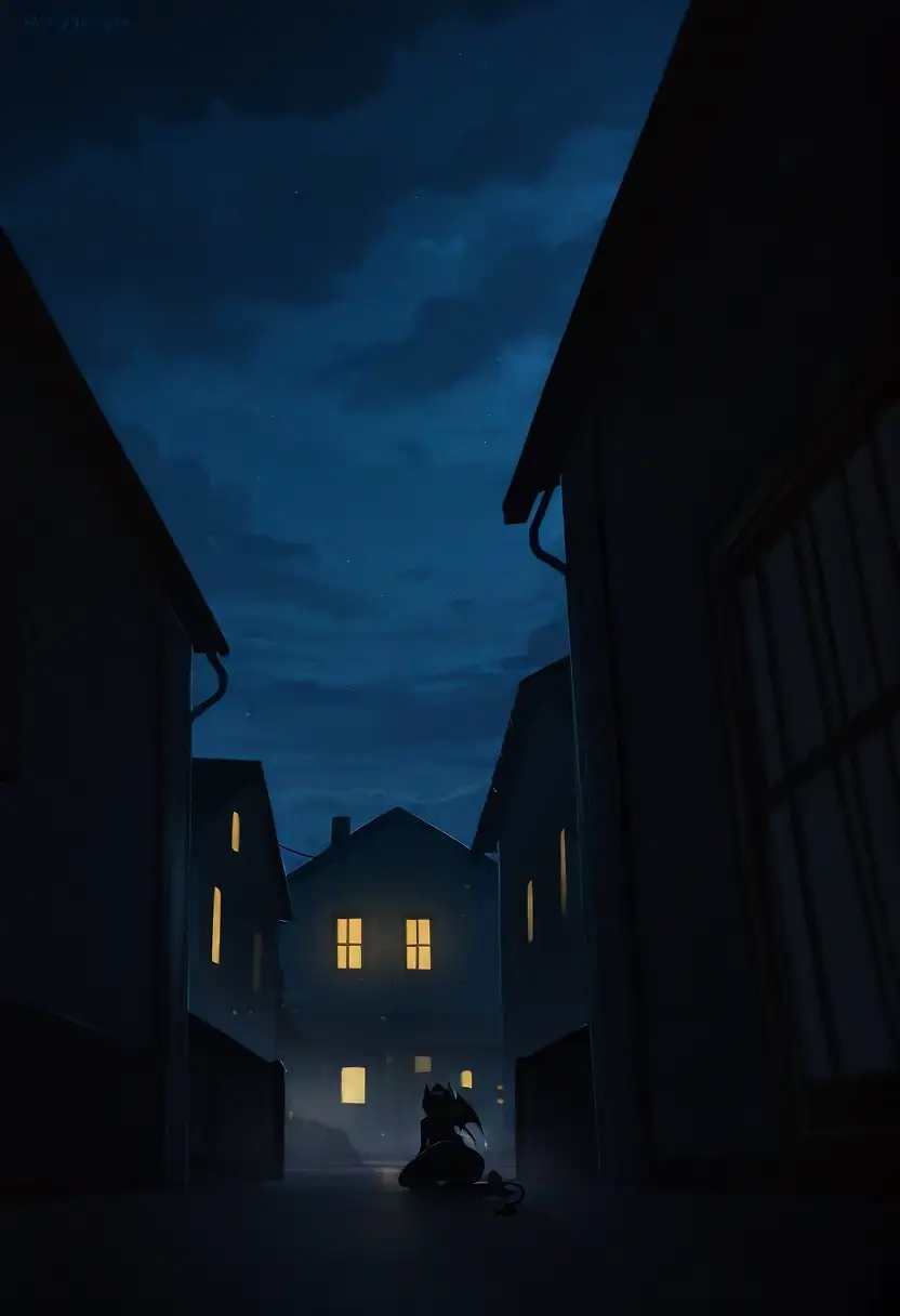 AI art "[Request] Meruccubus sneaking in your room"