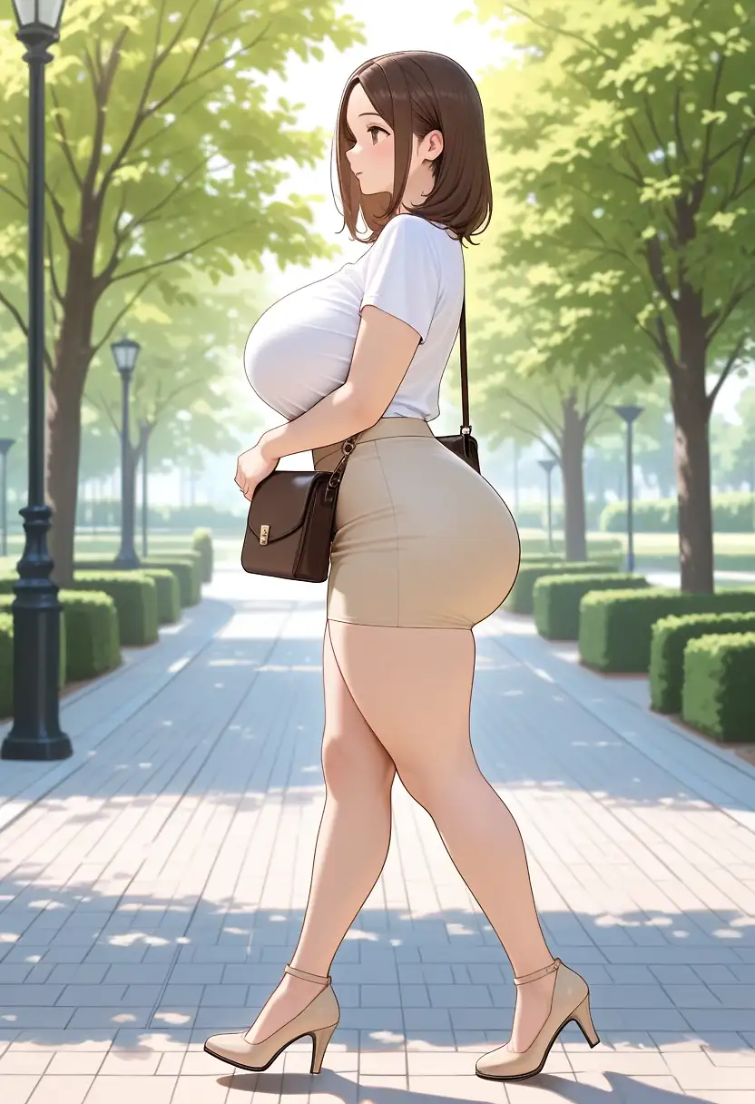 AI art 'Milf in park'