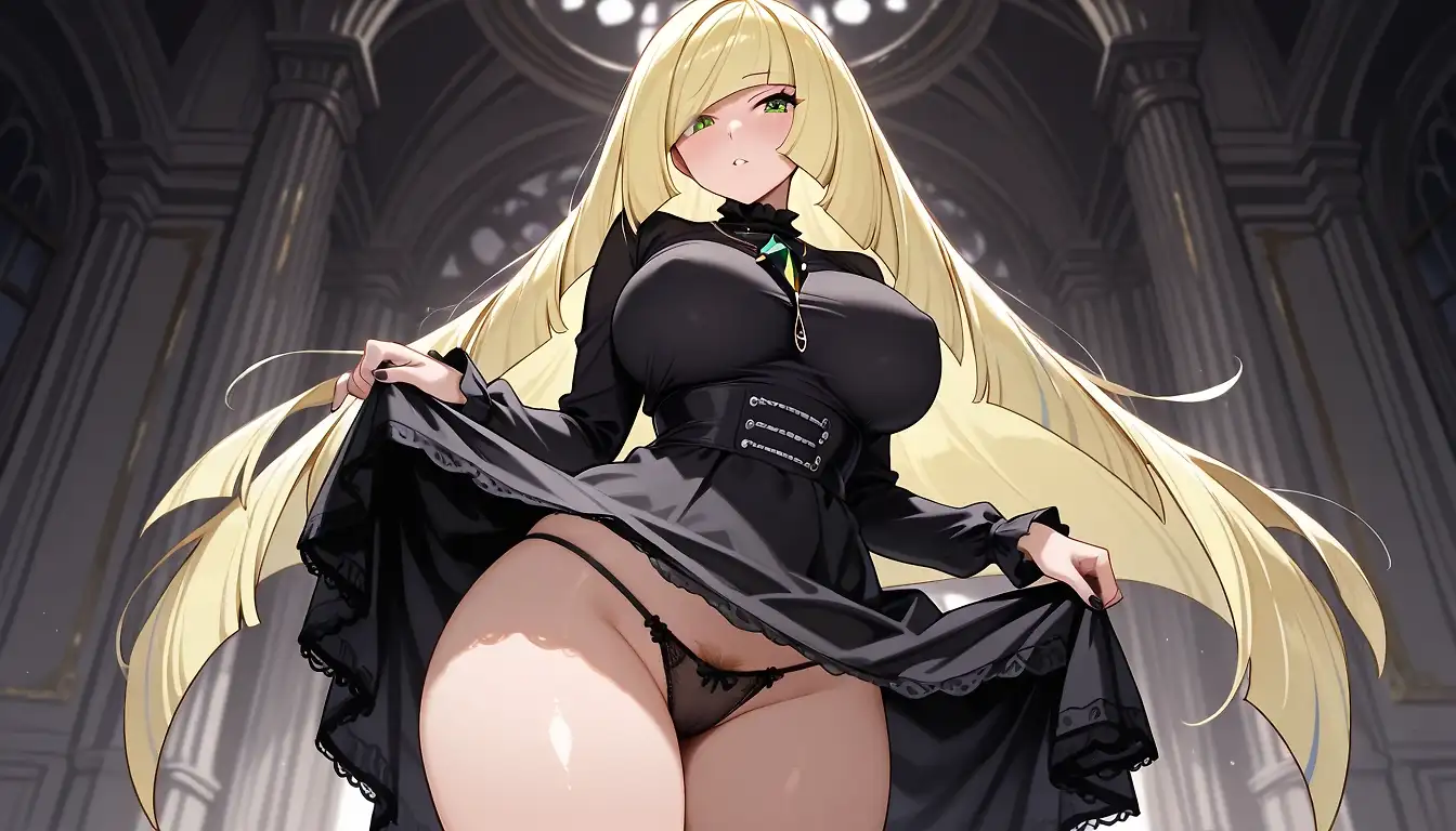 AI art "Goth Lusamine (Pokemon)"