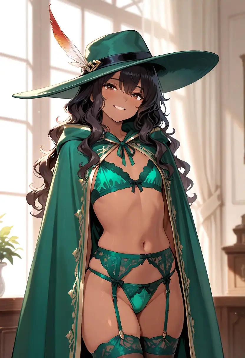 AI art "femboy bard"