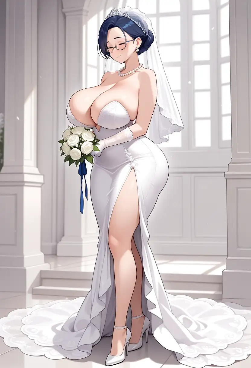 AI art 'Bride milf'