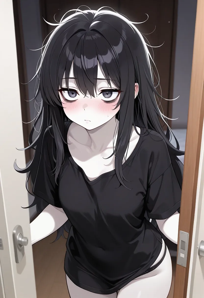 Gothic girl just waking up