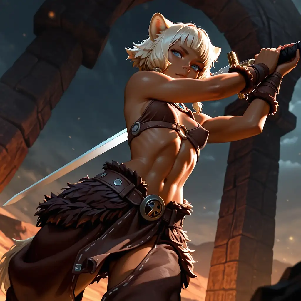 AI art "Barbarian girl serie..."