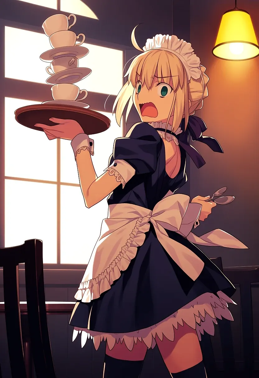 Caught Saber Working at a Local Cafe 📸