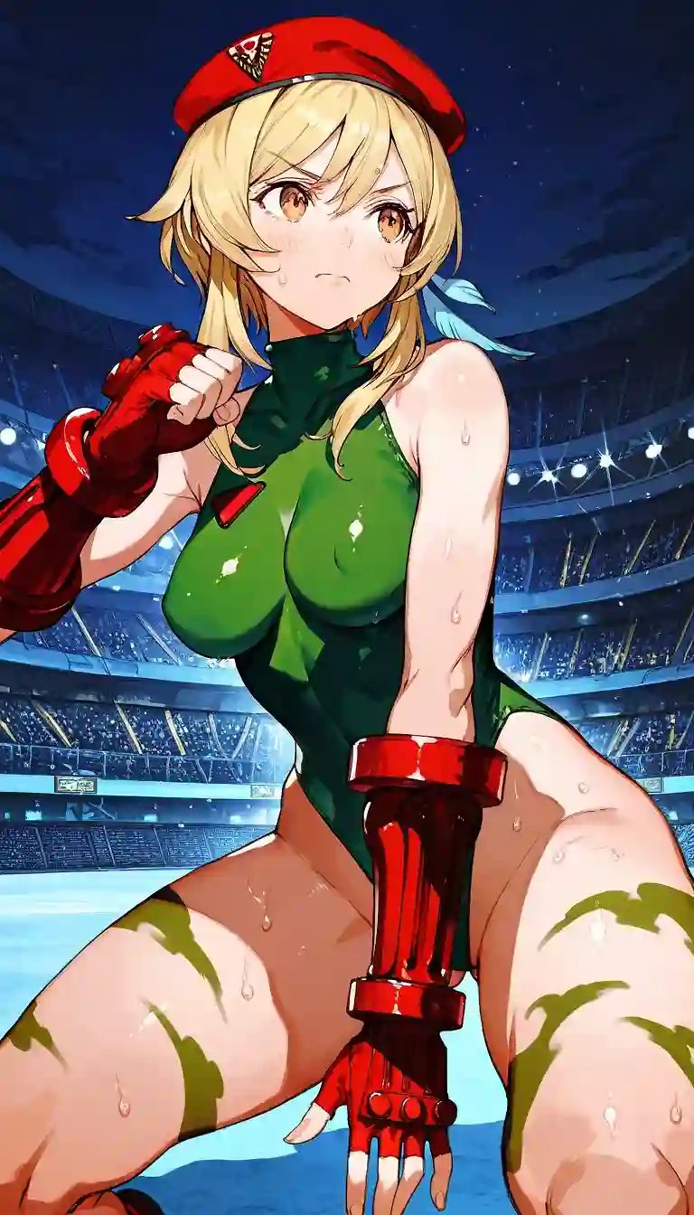 AI art "Lumine with Cammy cosplay"