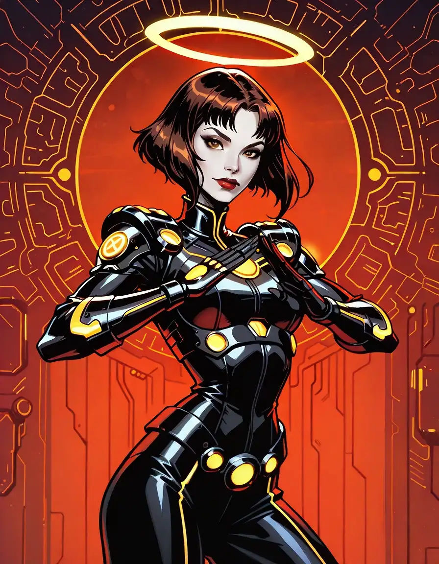 AI art "Nevaria: The Guardian of Judgement"