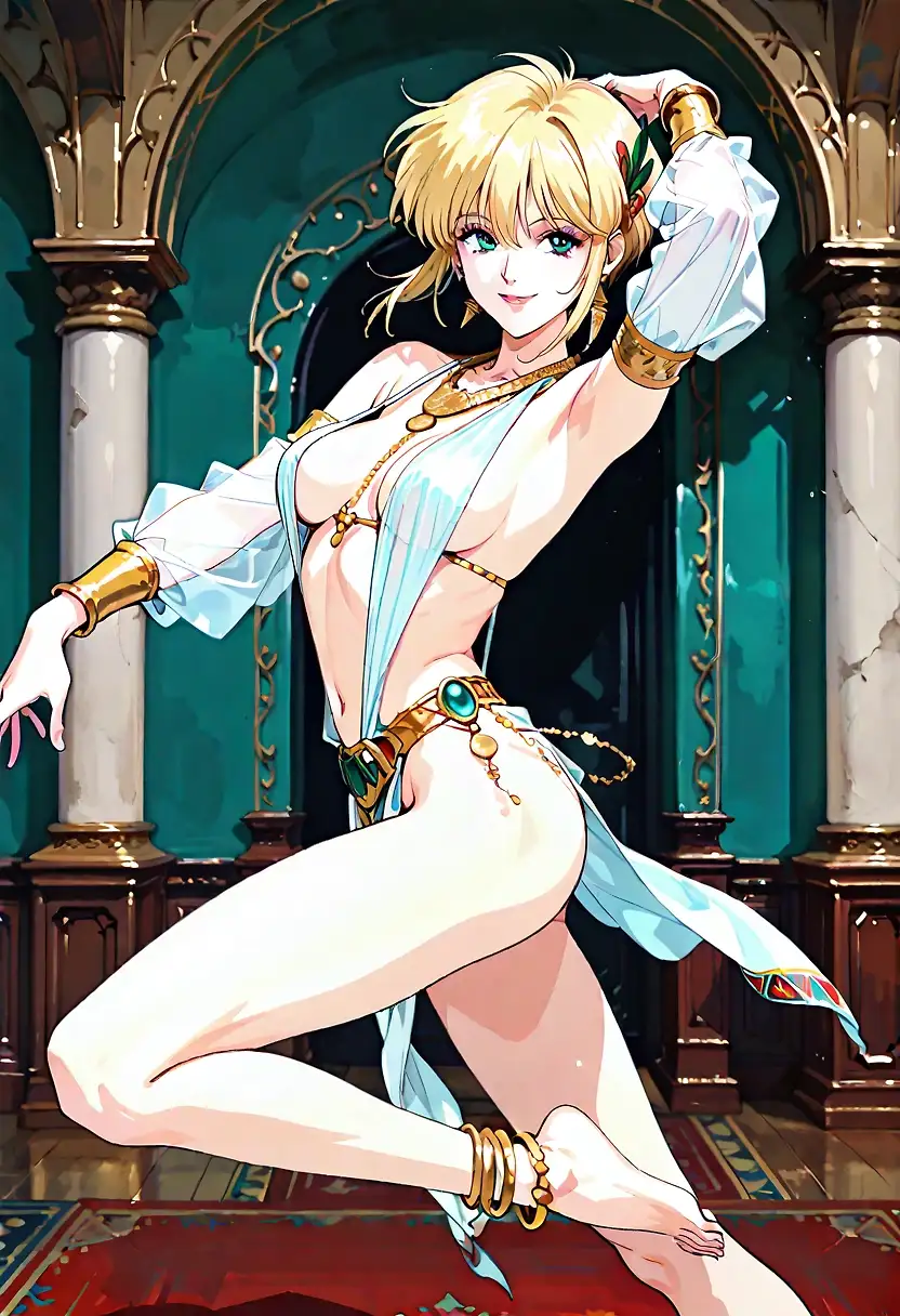 AI art 'Exotic dancers in white'