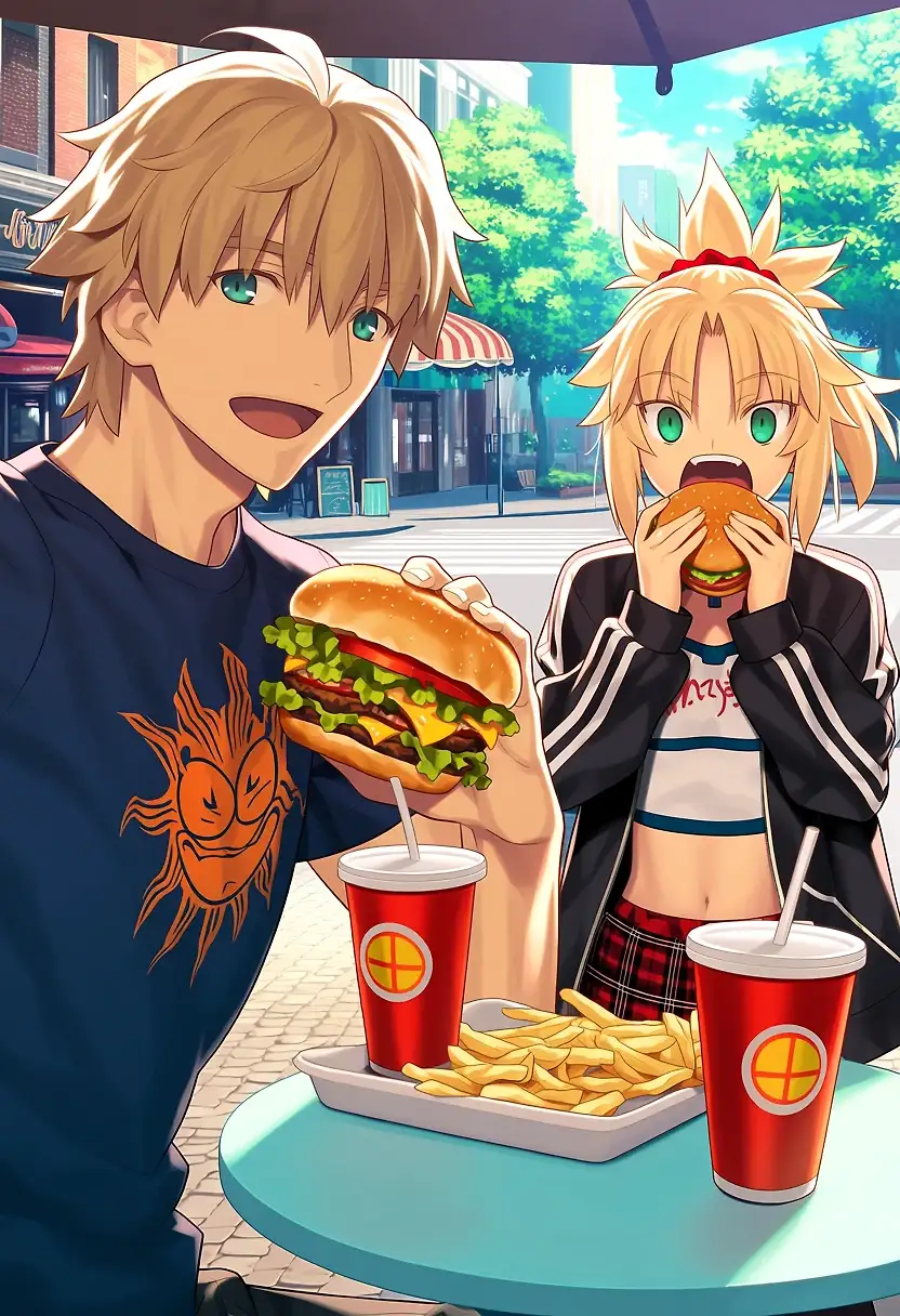 AI art 'Gawain x Mordred'