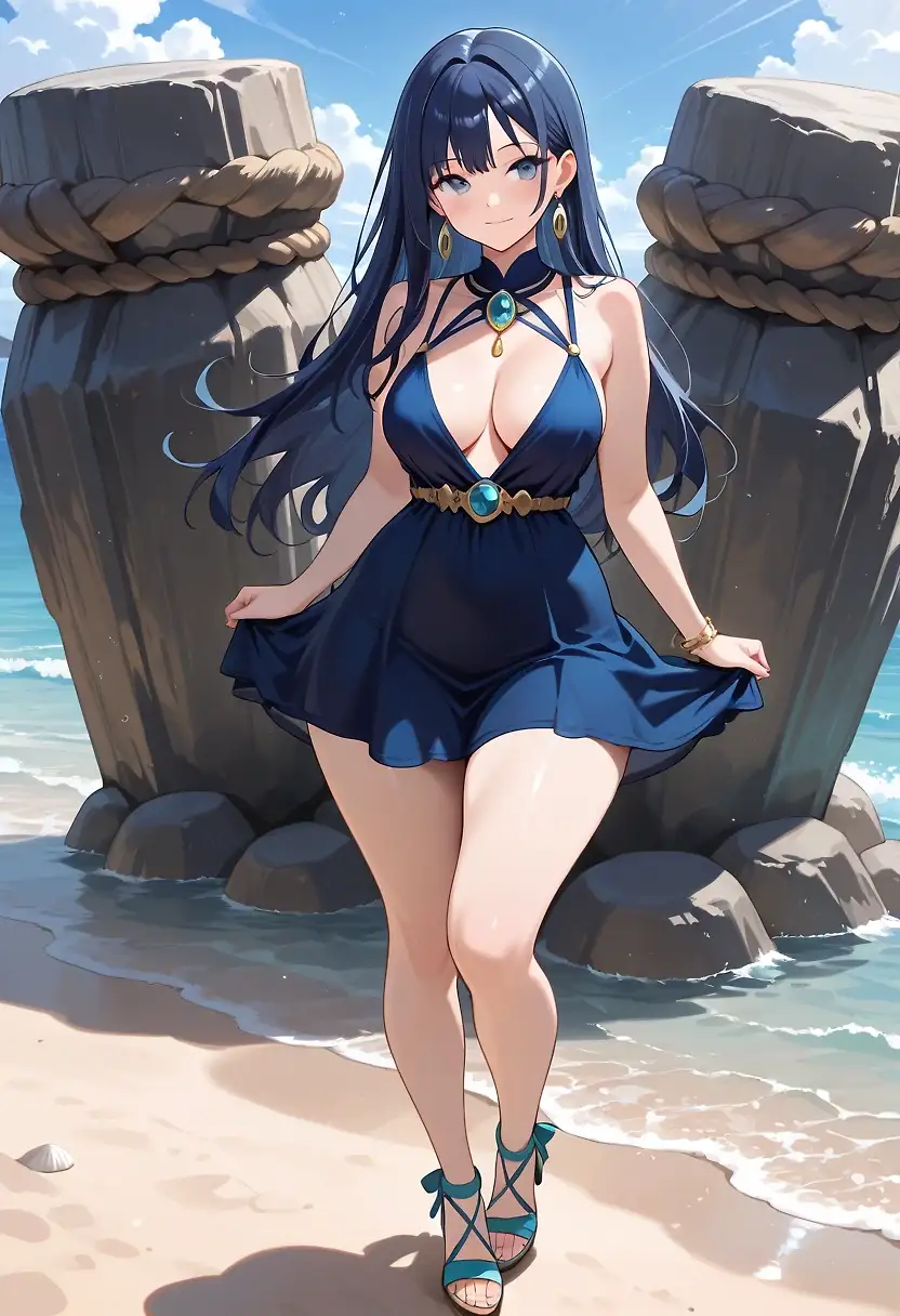 AI art "Jodi at the Beach"