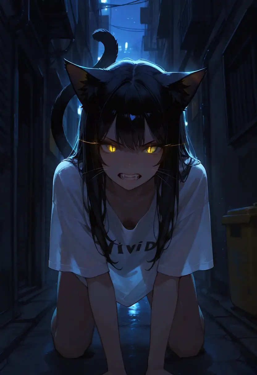 AI art "Stray Alley Cat"