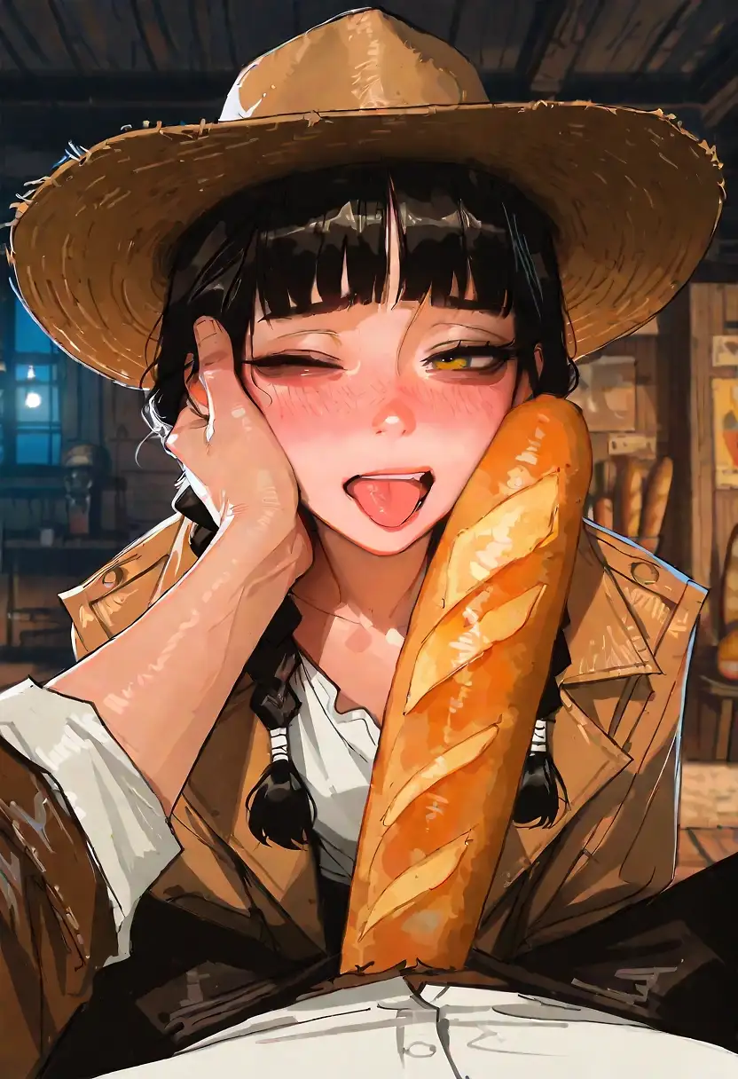 AI art 'used to it... (She's french)' with user description 'used to it... (She's french)'