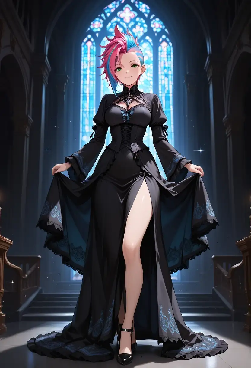 AI art 'Black Wedding Sera' with user description 'Sera bought herself a new dress—but who will be waiting for her in the end?

@gildenstein @hollenwulf @octavian @peterco
@warmicestudios @casca_kirei-onna @heihund
@bad77 @a_casual_prompter @parda @terror2
@goobygubby @cro_bo @varcolac @smut317
@narillia @zerogroupe21 @saltymajor778 @zesoul @reptorn @usagi77'