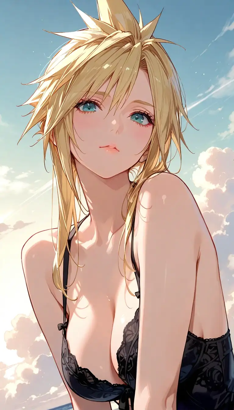 AI art 'Betterwaifu gender swapped my Cloud ahah (part 1)'