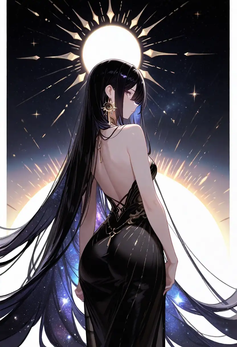 AI art 'The Idea of the Girl with the a Galaxy in her Hair Part 3' with user description 'Please Look for Part 1 and 2 frist.

That little change lead me up to this 🤯 i was simply speechless there was no option to stop here anymore. So i keept going the result was not a girl anymore it was... A goddess! I was really confused from the results and there was only one question in my mind... How? I searched on Google for and galactic Goddess and what i found a Goddess that was called the Godmother and Goddess of the Heaven. The name of the Goddess was Hera and she will bear this from now on.'
