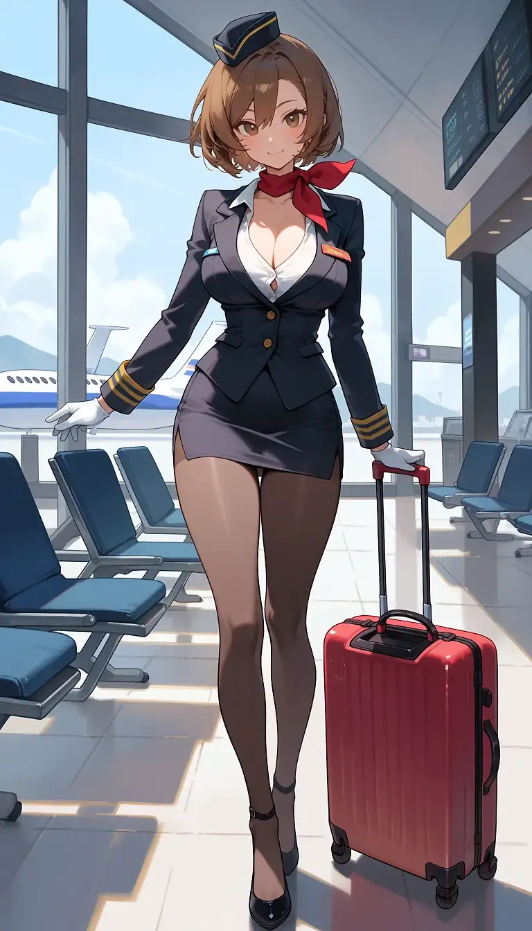 AI art 'flight attendant roid part2'