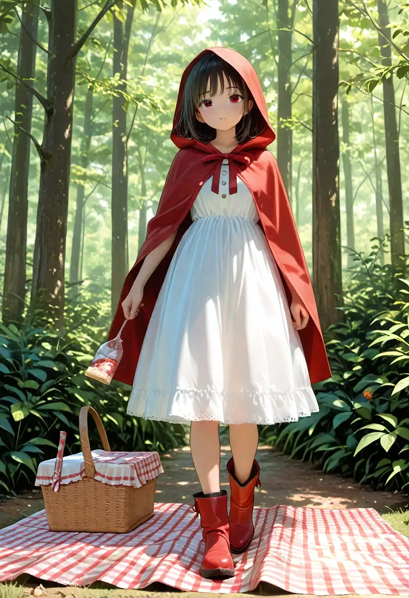 AI art "Little Red Riding Hood"