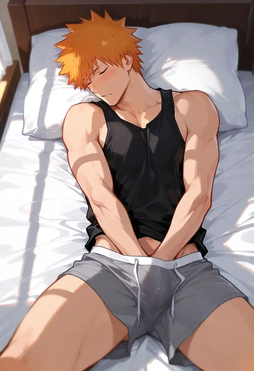 AI art "Ichigo, horny in the morning"