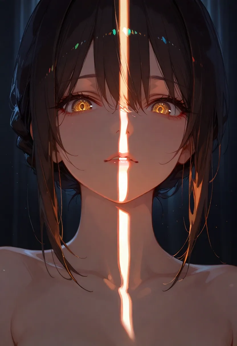 AI art "Light and expression test" with user description "I can't seem to post my sets of 20, so I'm trying this test panel of 19."