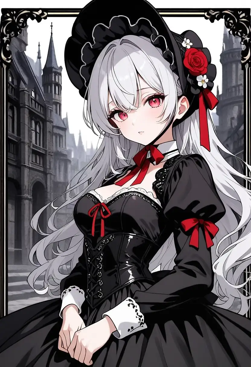 AI art "Black medieval dress"