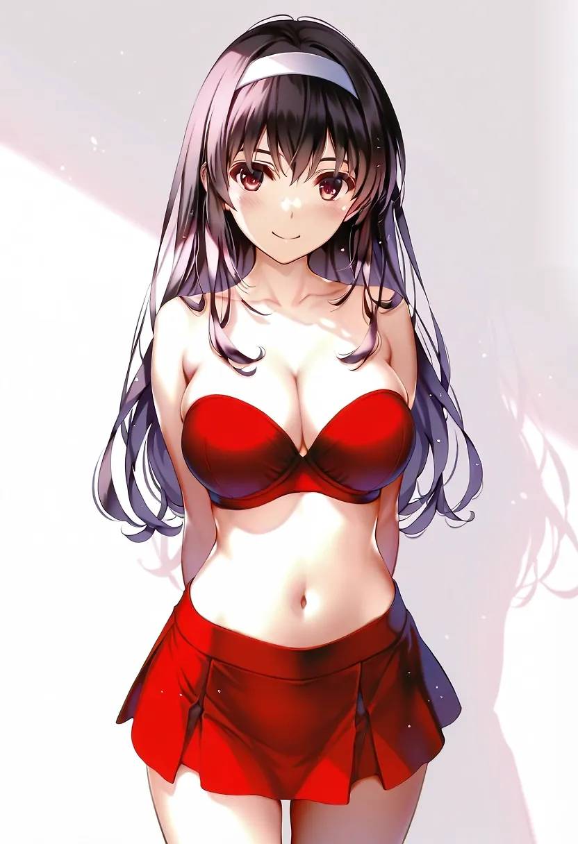 Utaha Kasumigaoka's sexy tube top and miniskirt.