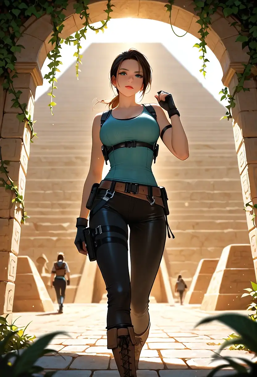 AI art "Tomb raider"