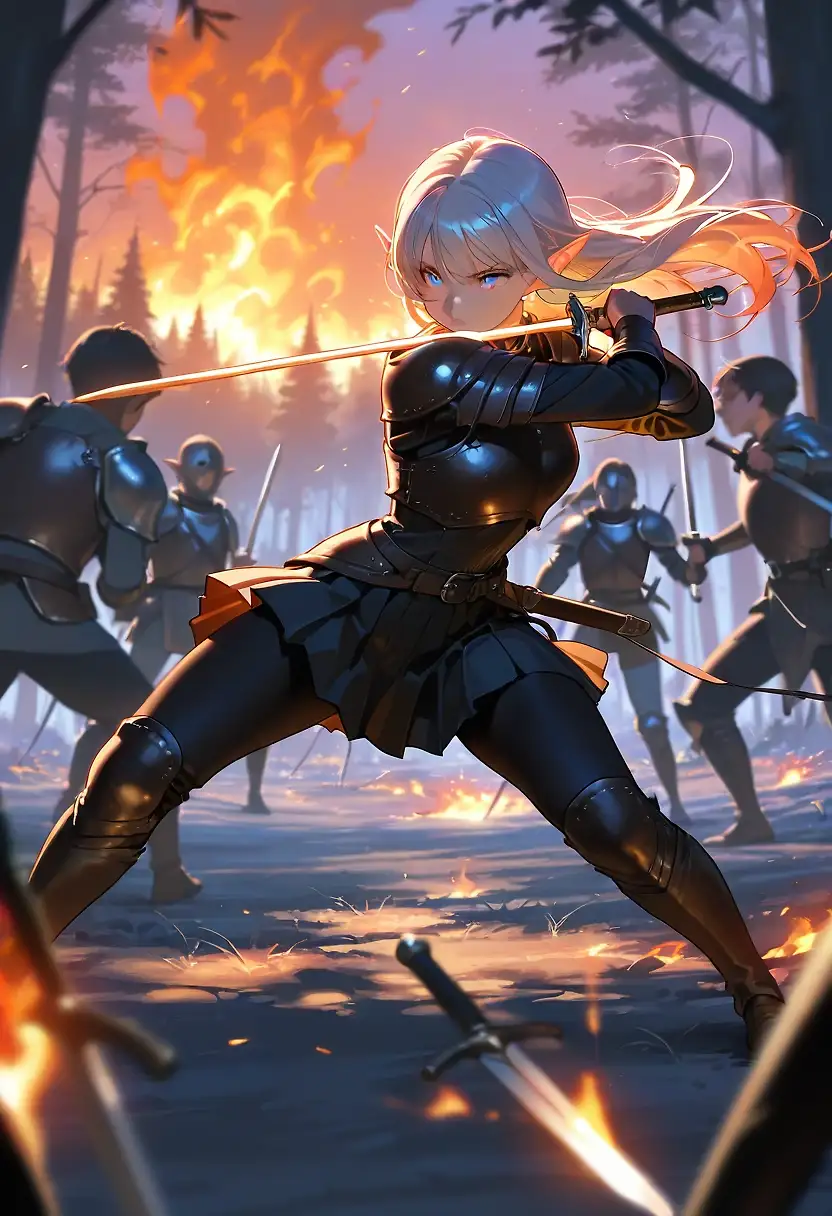AI art "Attack on the Elves"