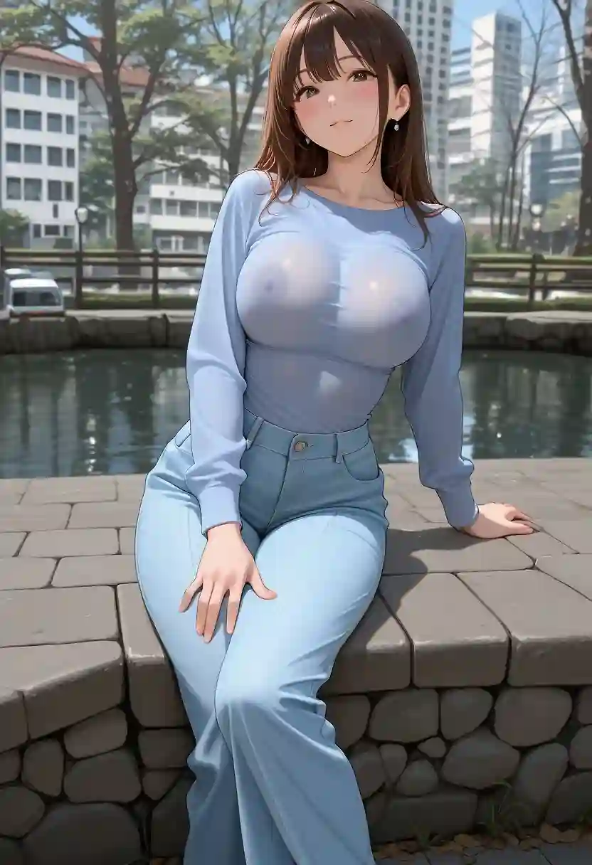 AI art 'Posing by the canal'