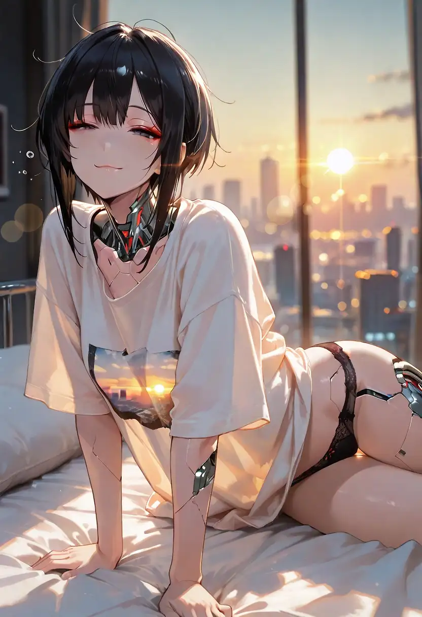 AI art "A lazy morning in Night City. Make the most of it."