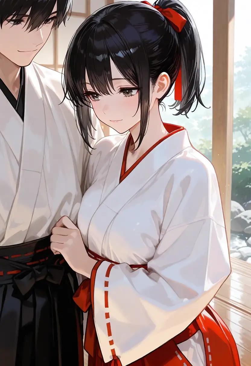AI art 'japanese miko'