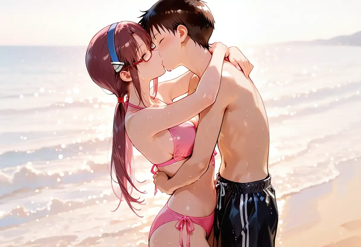 AI art 'EVA :3.0＋1.0 Mari guided Shinji to become an adult.'