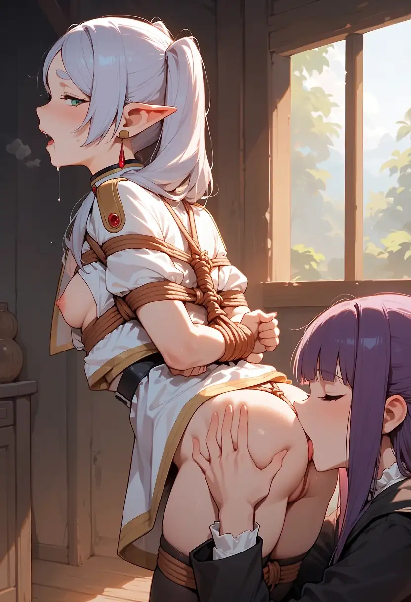 AI art "Fern eating elf ass"