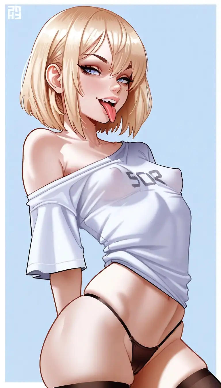 AI art "blonde baddie 2"