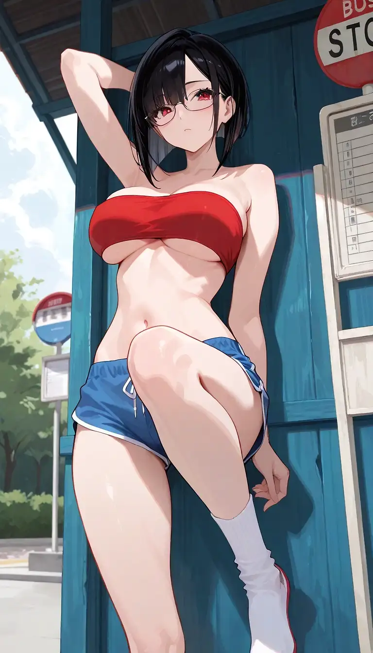 AI art 'Waiting for the bus'