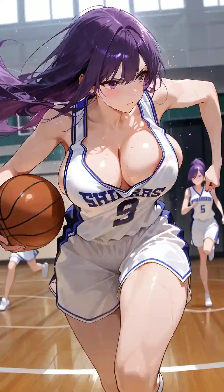 AI art "Gender bender - Murasakibara (Kuroko no Basket)"