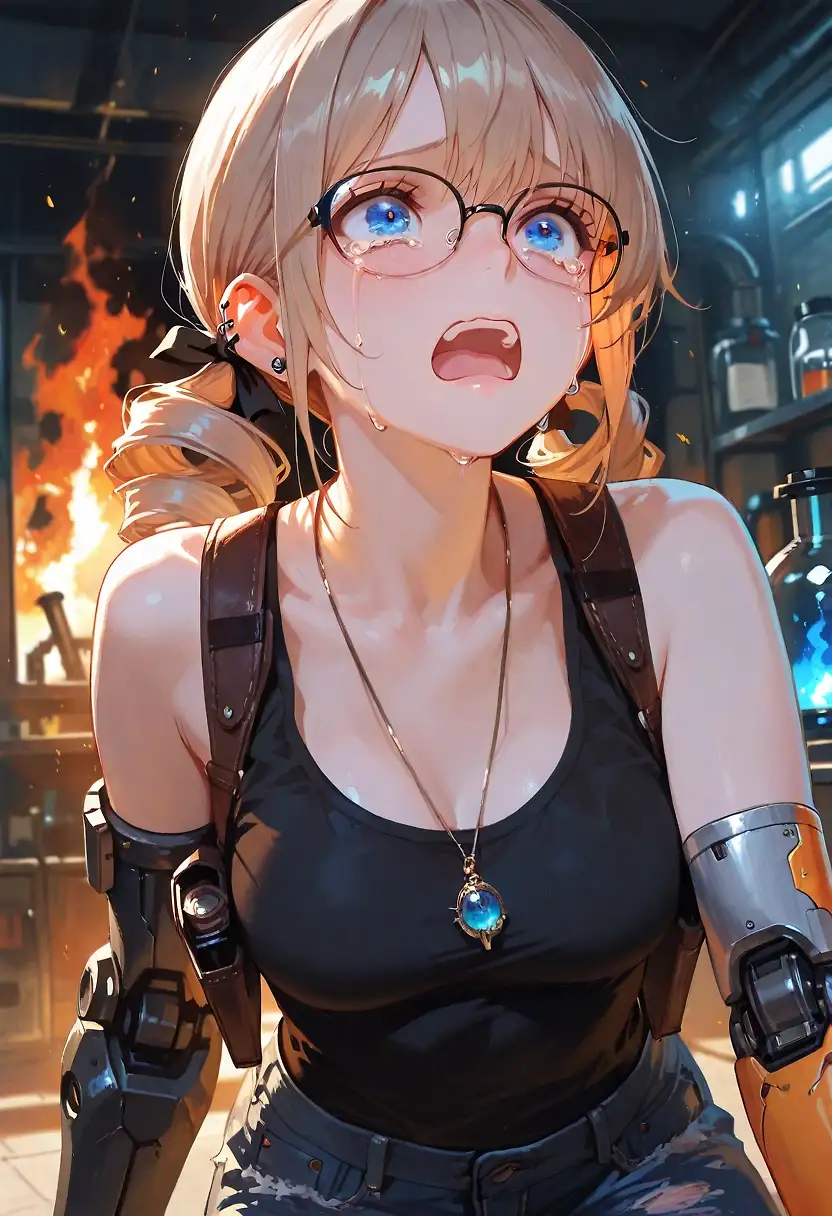 AI art 'Job gone wrong' with user description 'Every Night City Lengend has a bad day... hope it will be not that bad as Vs... 😥'