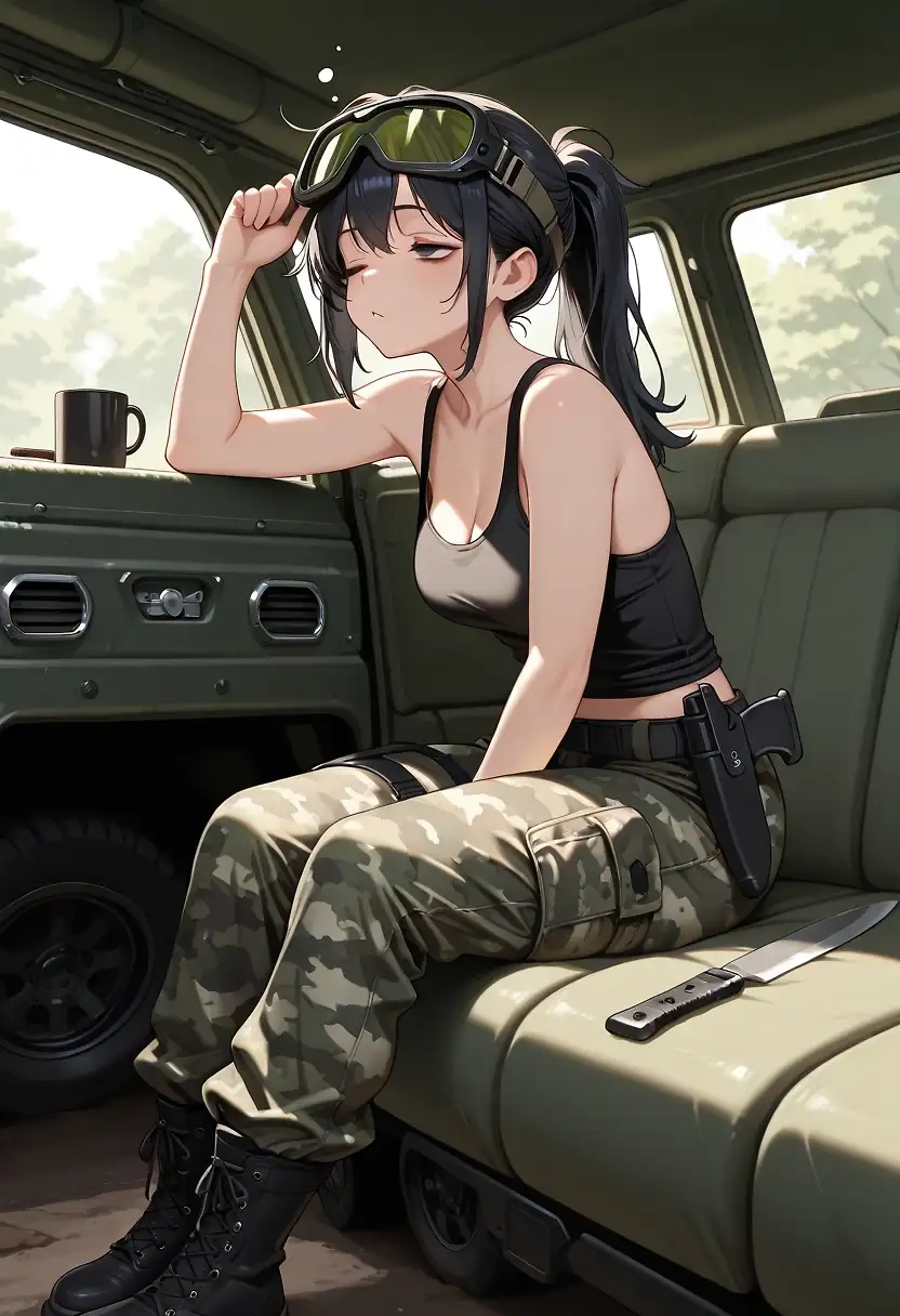 AI art 'Stealth-Chan Misc Collection' with user description 'Working on more stuff for my OCs, but enjoy these extras in the interim.

(Stealth-Chan will return in Avengers Doomsday)'