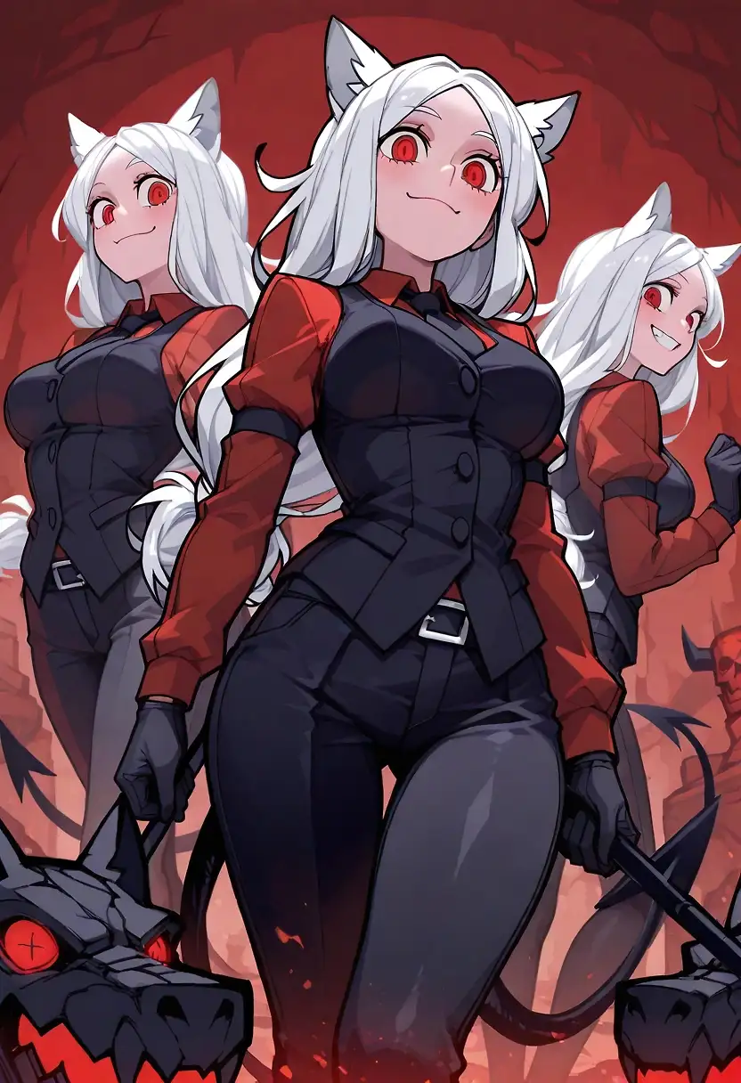 AI art "cerberus helltaker"