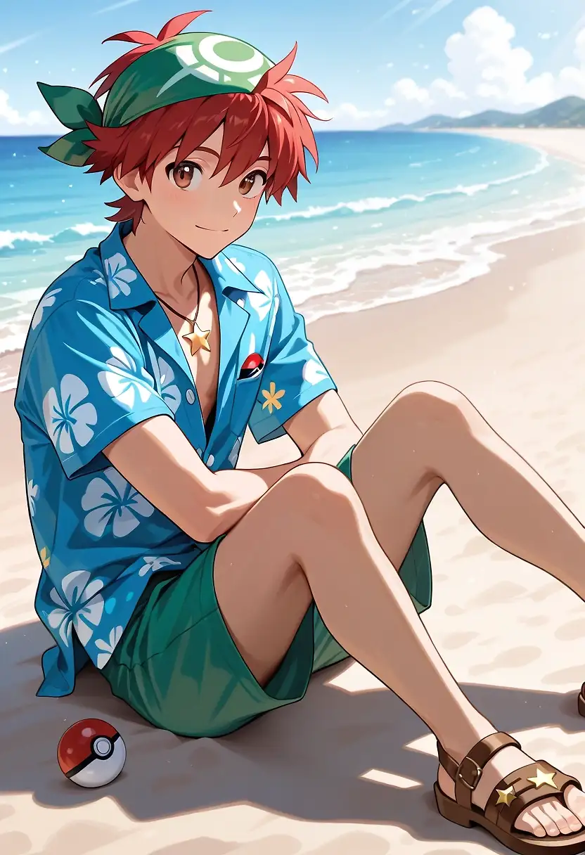 AI art "Danny at the Beach"