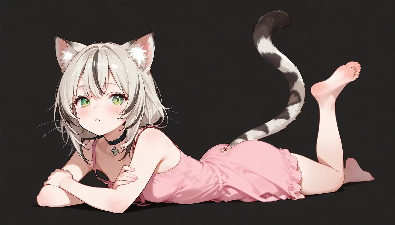 AI art '😻Just a kitten' with user description '... because I haven't drawn a cat in a long time 🐱'