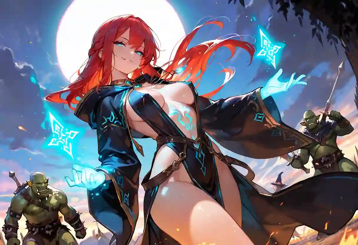 AI art 'Red M in Orc battle'