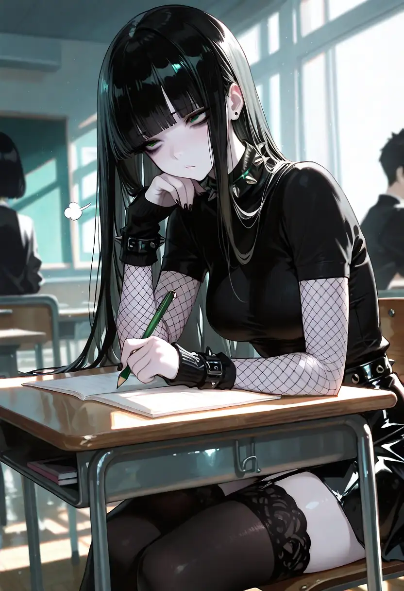 AI art "[SFW] Platonic Goth Girl Outtakes"