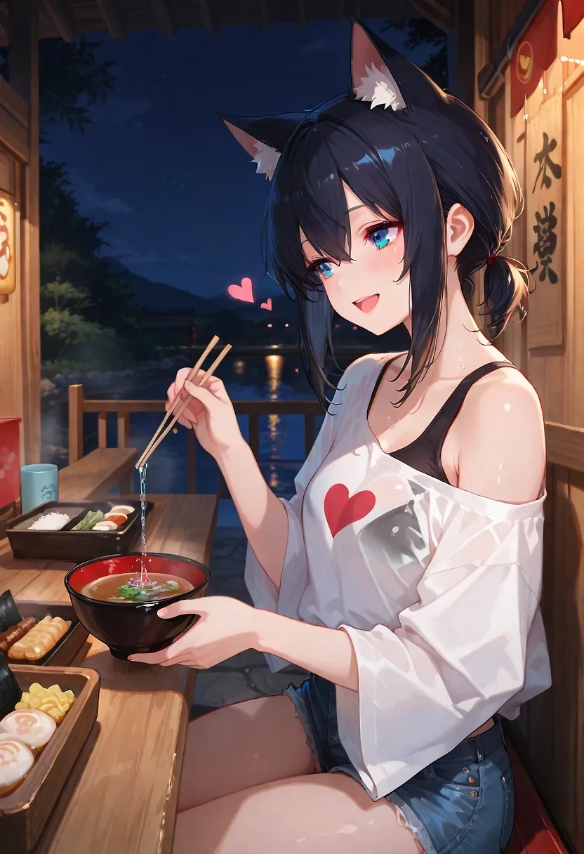 Dinner with a cat-girl