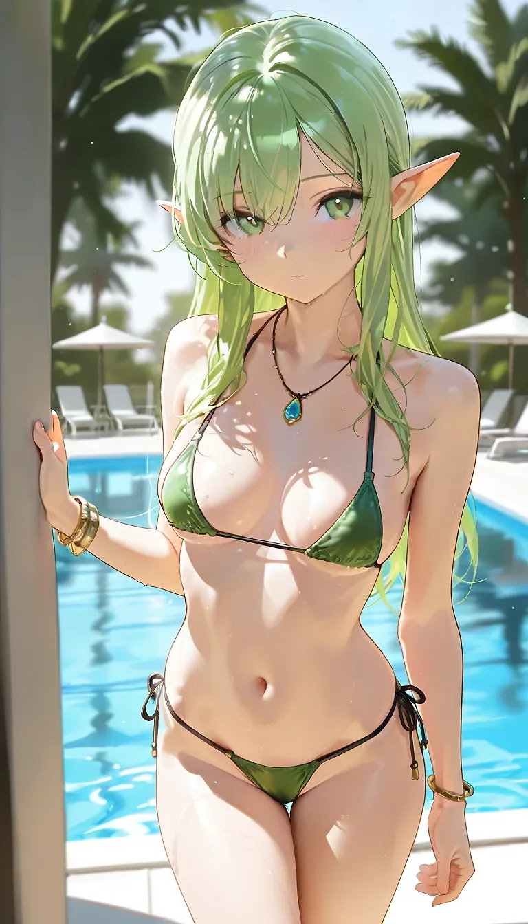 Elf girl going for a swim