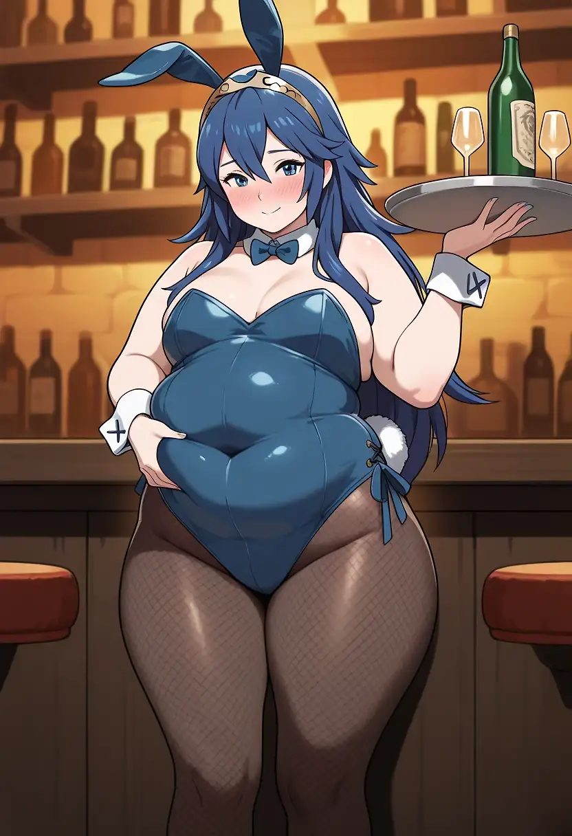 AI art "A night Chubby Bunny Lucina"
