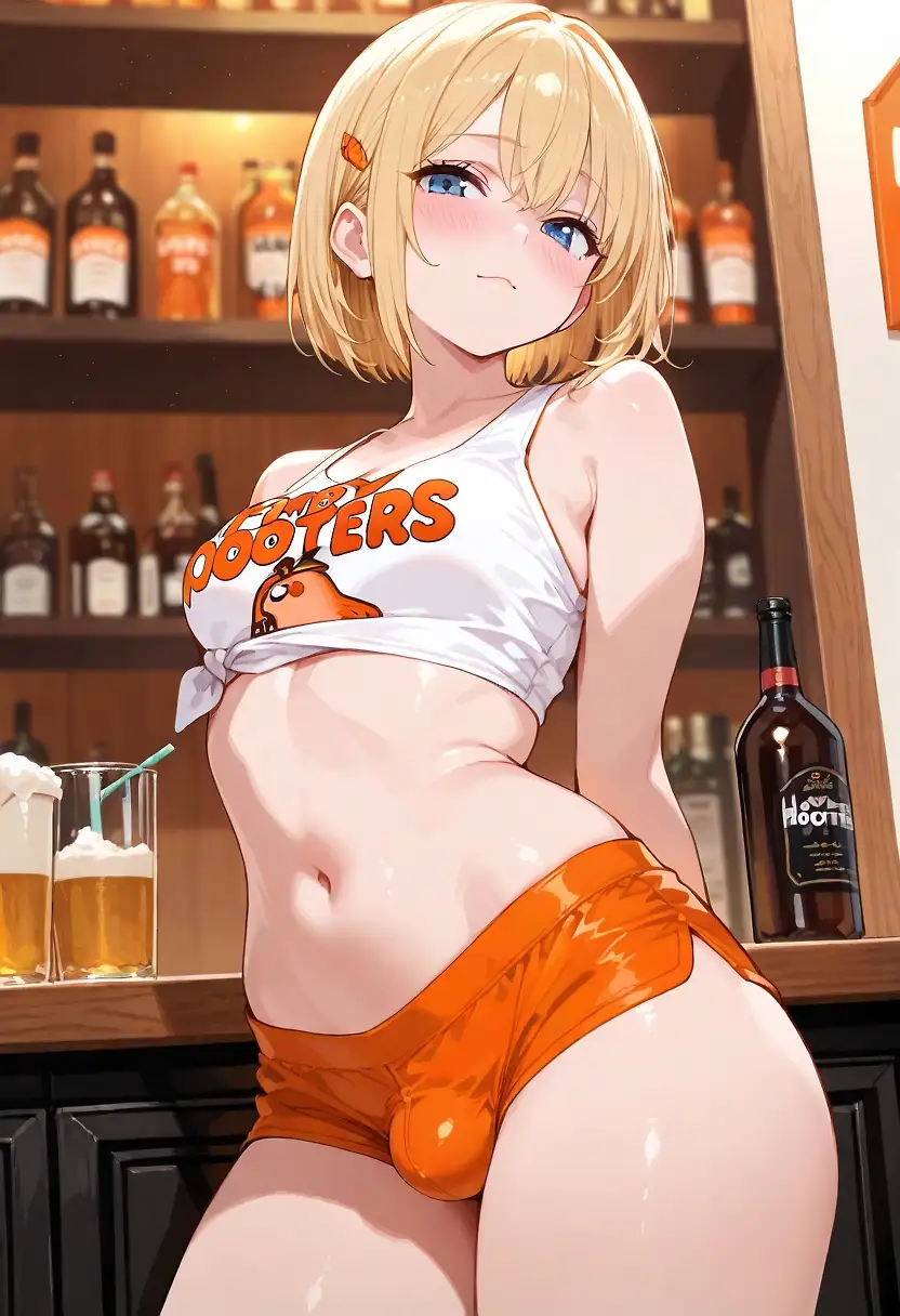 AI art 'Femboy hooters first shift'