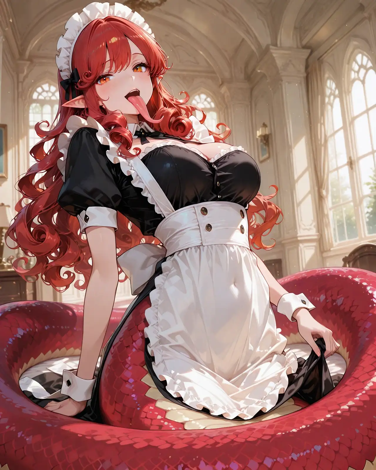 AI art 'lamia maid'