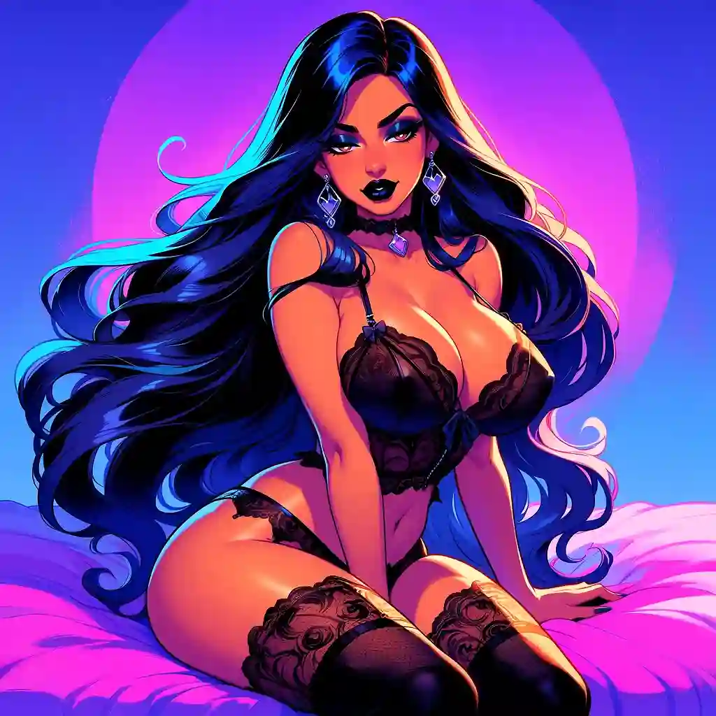 AI art 'Gothic Lingerie Pop Art'