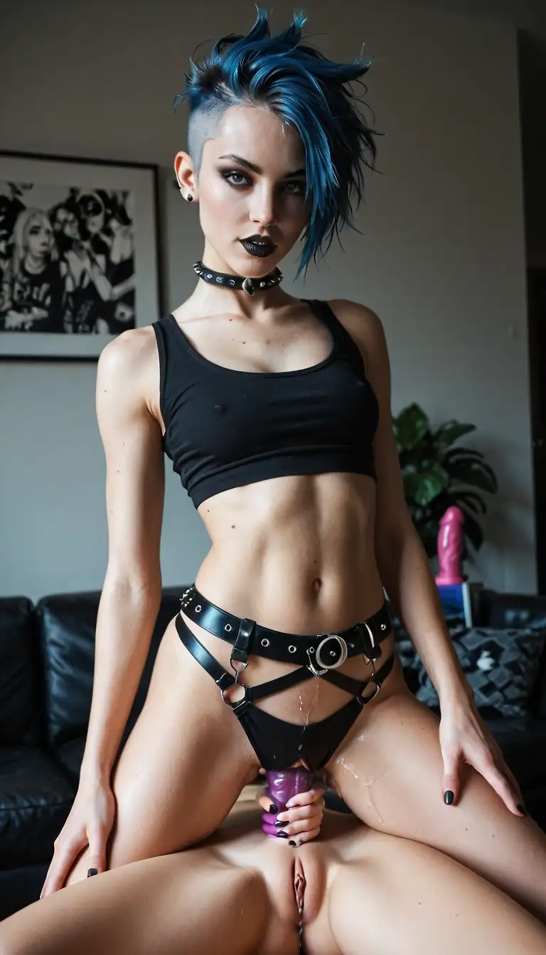 AI art "Girls plays with a dildo"