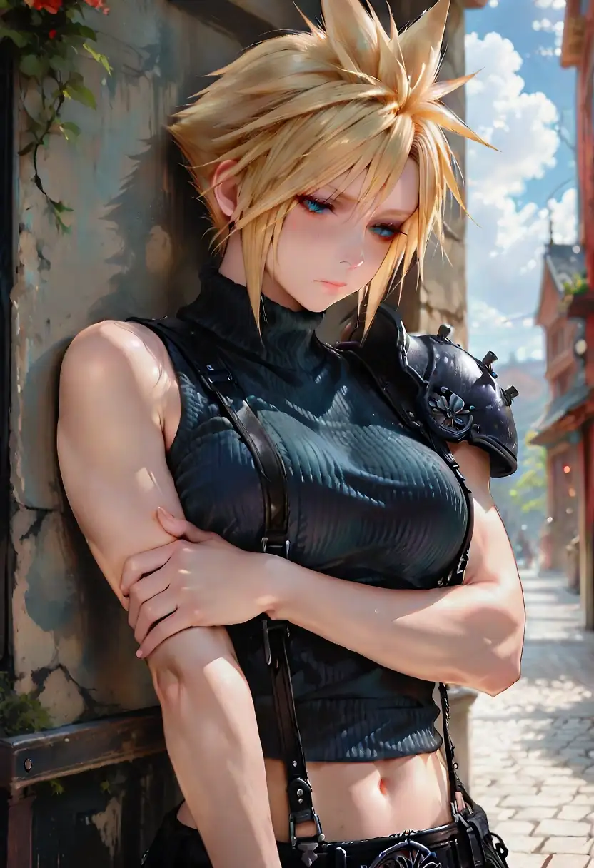 AI art "Cloud Strife Genderswap (MTF)"