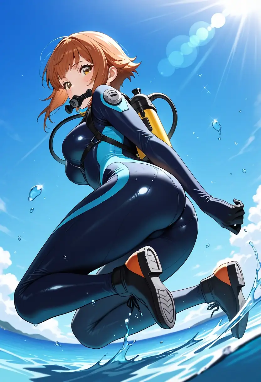 AI art "Kotegawa Chisa and just grand blue"